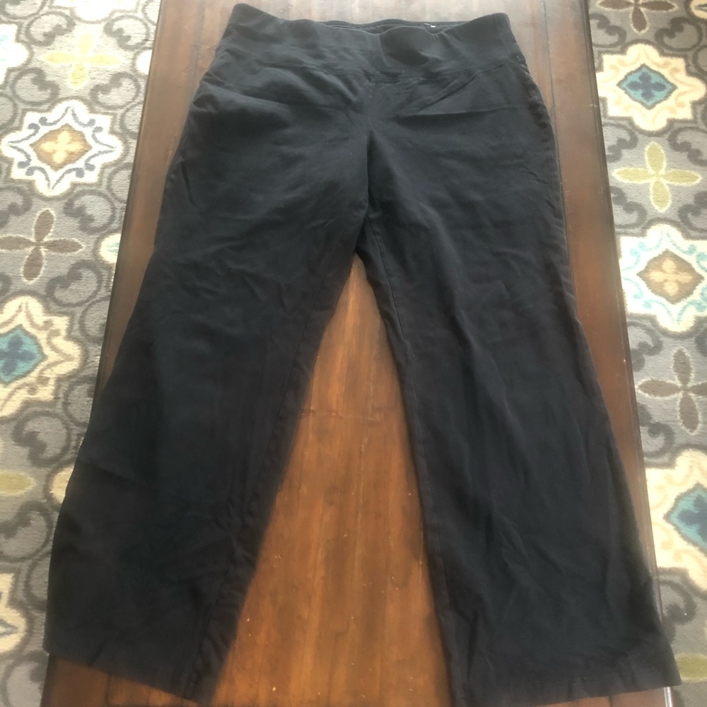 Black wide leg yoga pants
